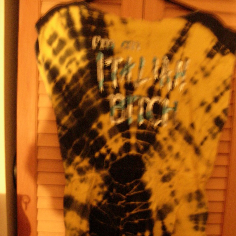 VNTG I'M AN ITALIAN BITCH beach cover tie dye Seaside Heights Jersey Shore NJ